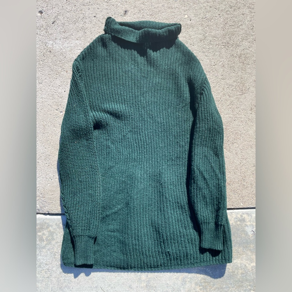 Wilfred Deep Green Cowl Neck Sweater